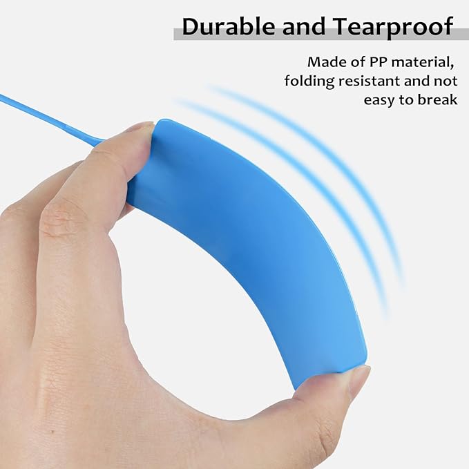 100 Plastic Tags Blank Waterproof Tags Shipping Tags for Labeling Writable Hang Tags Large Shipping Label Security Tamper Seals Storage Tags with One Marker Pen (Blue)