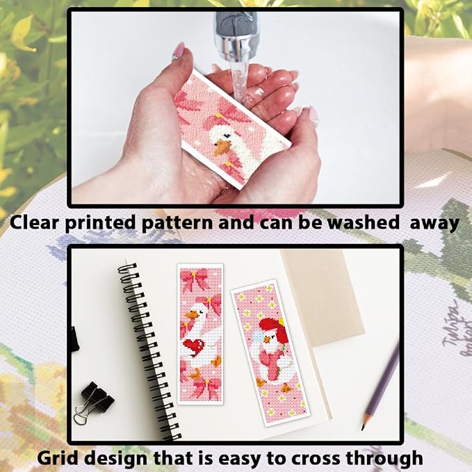 ACRNIGHEET 6PCS Cross Stitch Bookmark Kit - Image 3