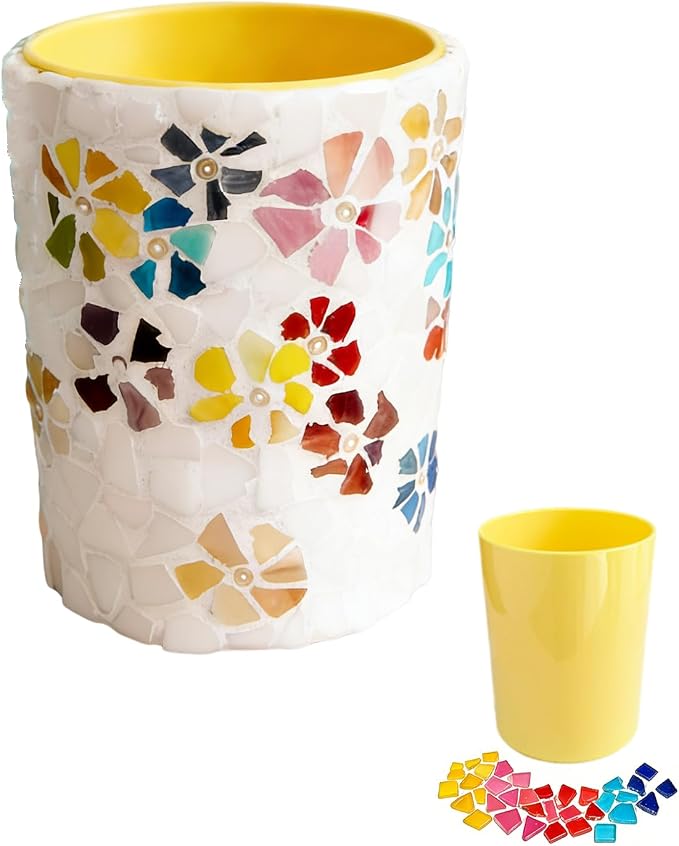YUCHIYA DIY Glass Mosaic Pen Holder Craft Kit by YUCHIYA
