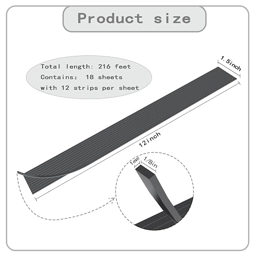 216 Ft Self-Adhesive Glass Lead Lines, Silicone Stained Glass Leading Strips – - Image 2
