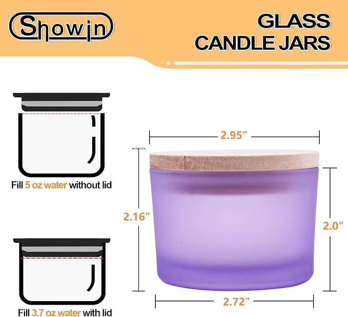 SHOWIN Thick Candle Jars for Making Candles 16 Pcs, 4 OZ Empty Jars - Image 4