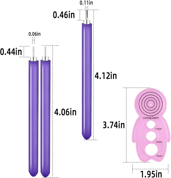 12 Pcs Paper Quilling Slotted Tool Paper Curling Tools Kit Quilling Needle Pen - Image 6