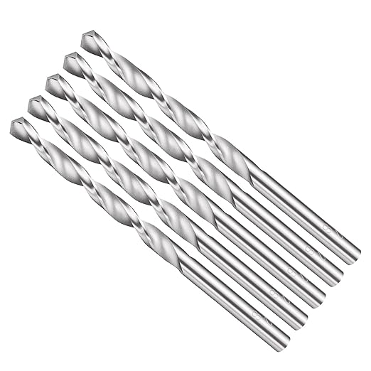 Drill Bit, 4.2mm Cutting Diameter, 4241 HSS 118° Cutting Angle Uncoated Bright Versatile Jobber Bits - (Applications: for Drilling Plastic Wood Soft Metal), 5-Pieces