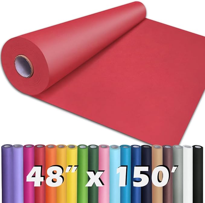 PerkHomy Red Kraft Paper Roll 48" x 1 by PerkHomy