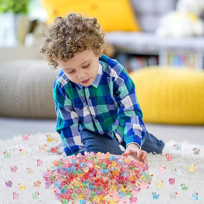 240 Pcs Glitter Mini Resin Ducks, Colorful Tiny Small Plastic Ducks Figures to - Image 4