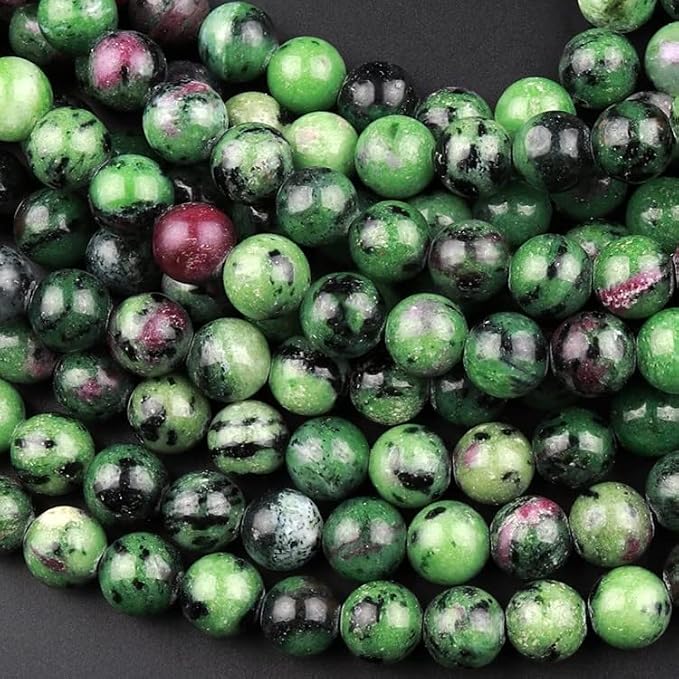 Zenkeeper 108 Pcs Ruby Zoisite Beads by Zenkeeper