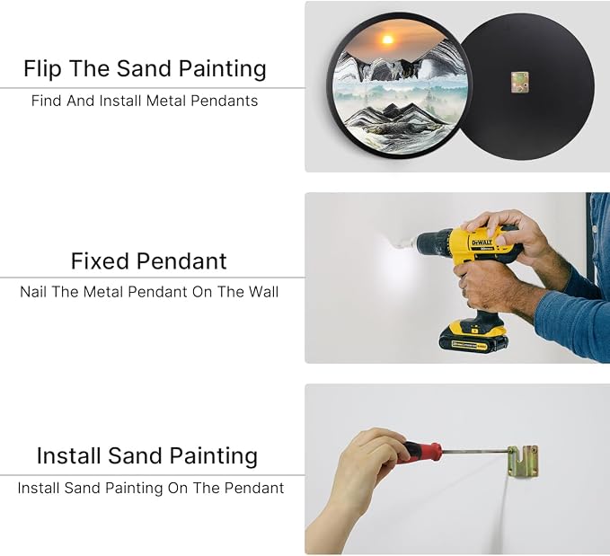 17.3" Moving Sand Art, 3D Sand Art Pictures Deep Sea Sandscape Living Room - Image 7