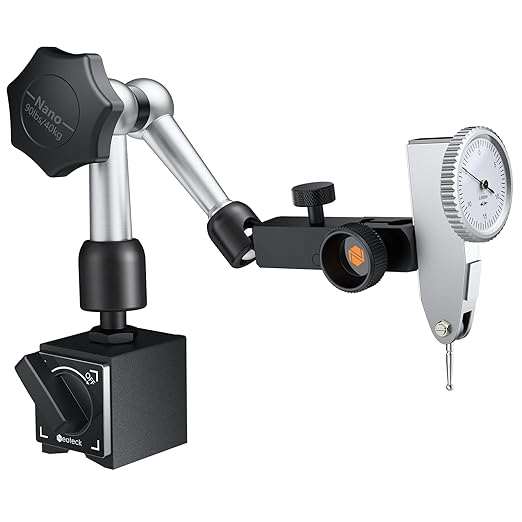 Neoteck Magnetic Base Stand Indicator Holder for Test Indicator Gauge Nano-90lbs/40kg Tensile Force