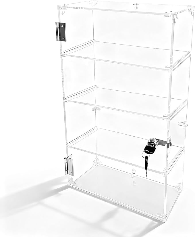 4 Tier Clear Acrylic Display Case by Unknown