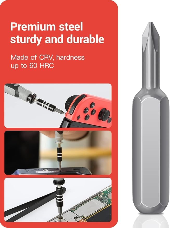 Screwdriver Set – Precision Screwdriver Bit Sets 130 in 1, Mini Hex Phillips Torx Slotted Screwdriver Bit Set with Tool Box, Ideal for Electronics, Laptop, iPhone, Jewelers and More(130-IN-Red)