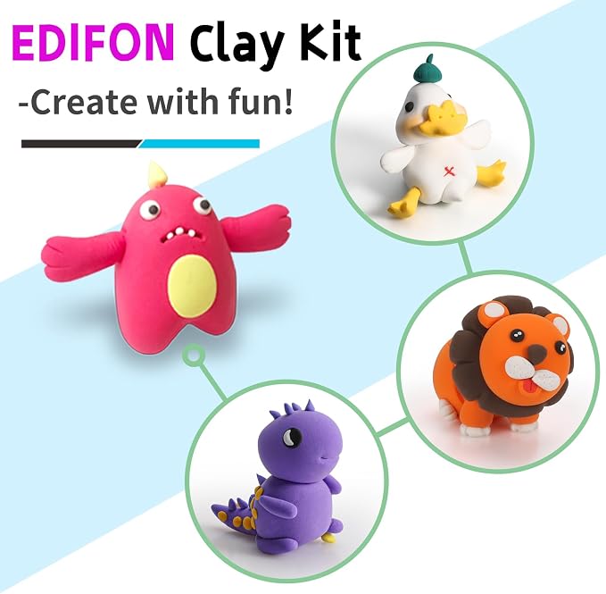 EDIFON Air Dry Clay, 96 Colors Modeling Clay - Image 5