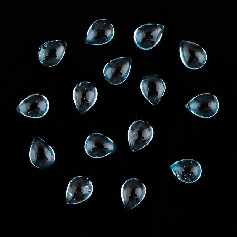 CRYSTALIS Natural London Blue Topaz Cabochons Gemstone Loose Pears Wholesale - Image 3