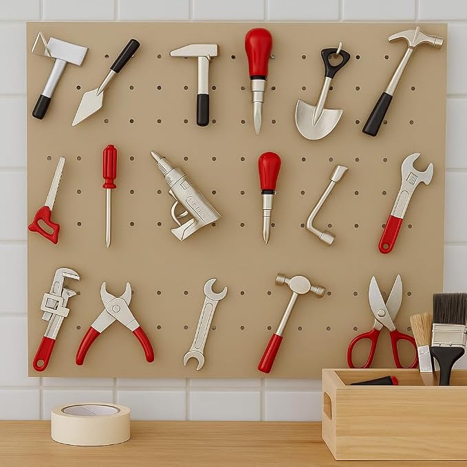 17PCS 1:12 Miniature Doll House Tools Metal Home Repair Multi-Tool Model Set Fun - Image 3