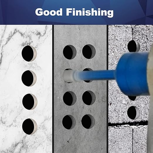 3/5 Inch Diamond Core Drill Bit for Porcelain Tile Ceramic Marble Granite Drilling,BRSCHNITT 2pcs Vacuum Brazed Diamond Hole Saw with 5/8-11 Thread (14mm 2pcs)