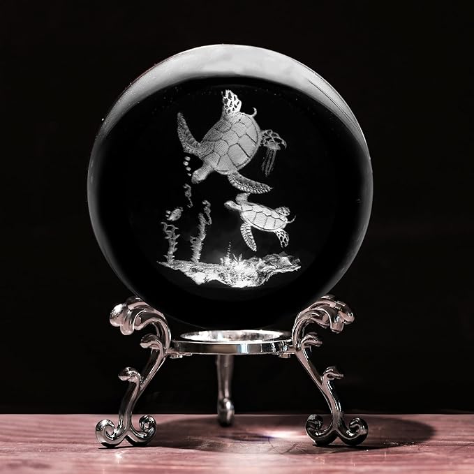 3D Sea Turtle Crystal Ball by Unknown