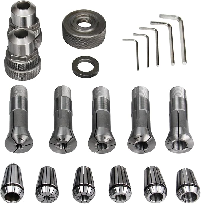 KAKA INDUSTRIAL TX-X6 Φ4-Φ14 mm Drill Bits Sharpener and Grinder 6 Collets End Mill Re-Sharpener Portable Grinding Sharpening Machine CNC Router Bit Sharpener with Adjustable Angle