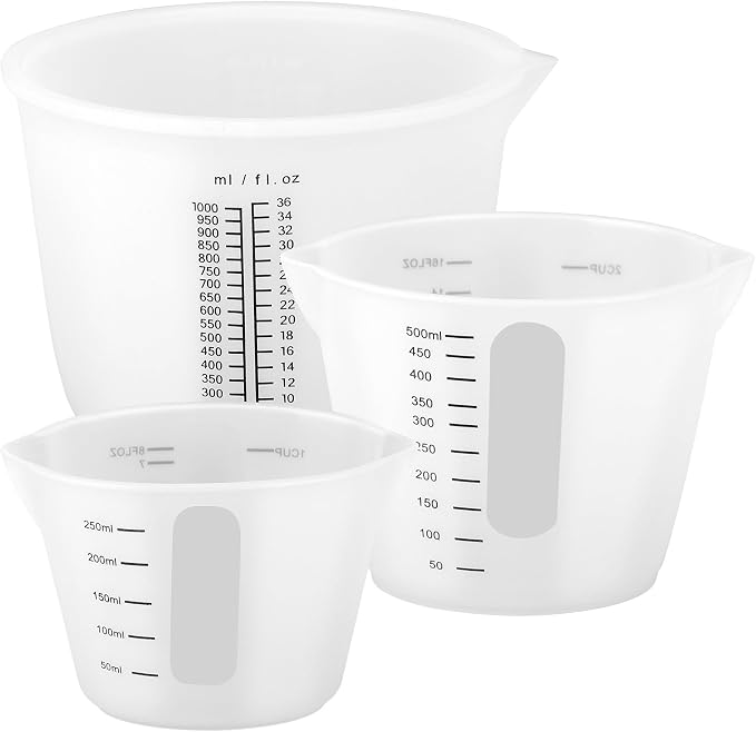 Gartful Silicone Resin Cups Set, Large Silicone Mixing Bowl by Gartful