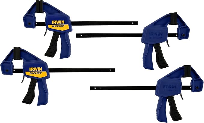 IRWIN Quick-Grip 1964758 One-Handed Mini Bar Clamp 4 Pack - Image 3