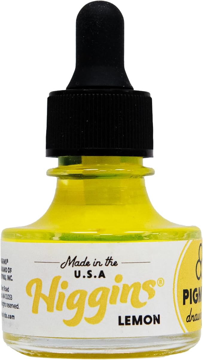 Higgins Lemon Pigmented Drawing Ink by Higgins