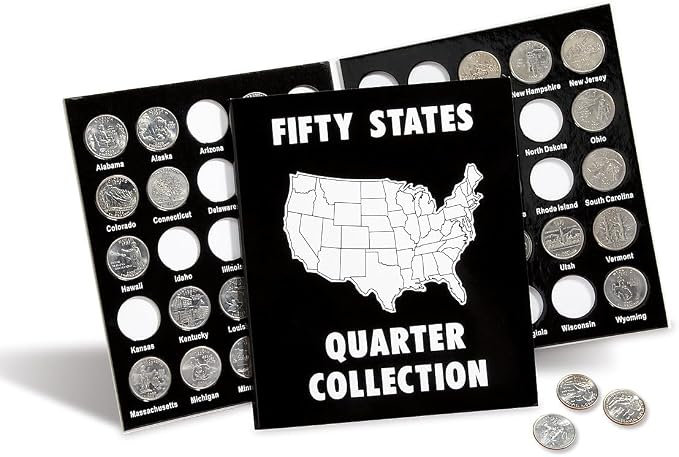 Current Collector 50 States Quarter Album 1999-2009 Hard Cover by Current