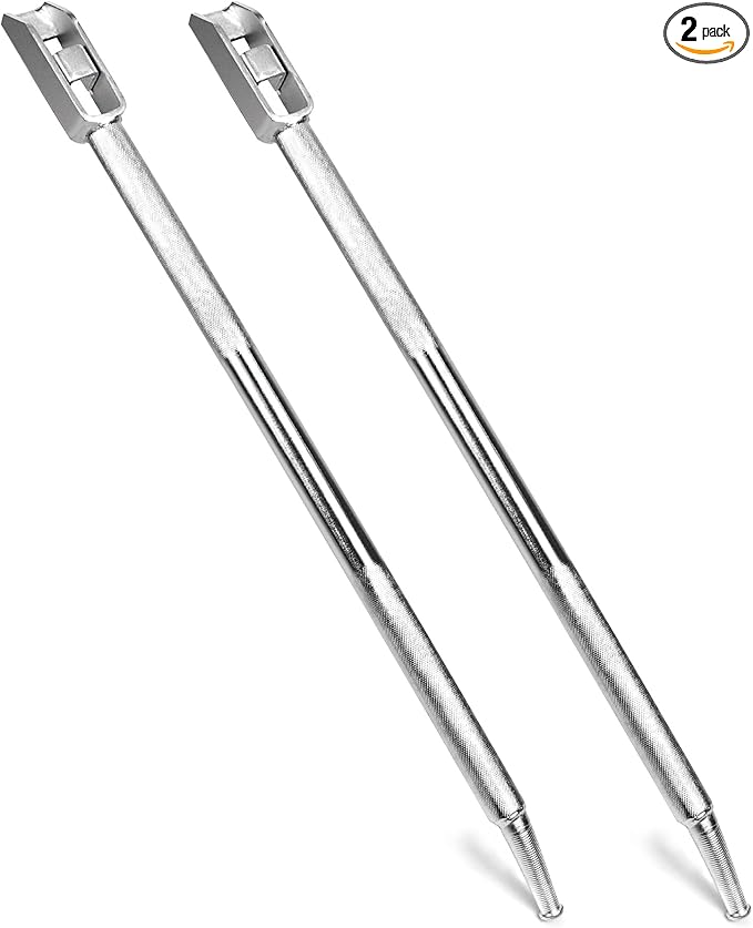 QWORK Square Head Carbon-Steel Combination Winch Bar, 2 Pack Non-Slip Handle for Versatility, Trusted Chain Binder and Winch Bar for Flatbed Trailers and Trucks