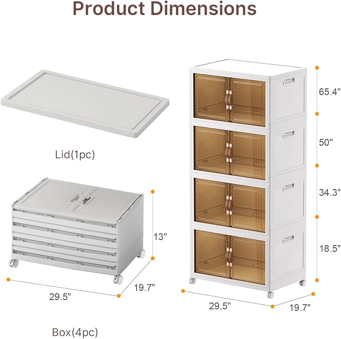 UAMFURI 720QT Stackable Storage Bins - Image 3