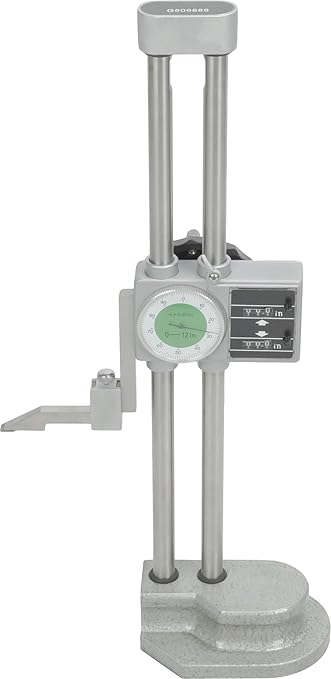 CME Dual Beam Dial Height Gauge with Carbide-Tipped Scriber, 0 to 12" Measurement Range, ±0.0015" Accuracy