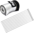 Heat Shroud Aluminized Sleeving Heat Shield fuel line wire heat sleeve 3/4" I.D. x 3FT with 10 Pcs 7.8Inch Stainless Steel Cable Metal Zip Ties
