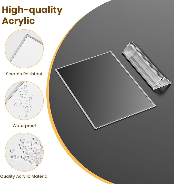 8X10 Sliver Picture Frames Acrylic Sign Holder Double-Sided Acrylic Frame - Image 4