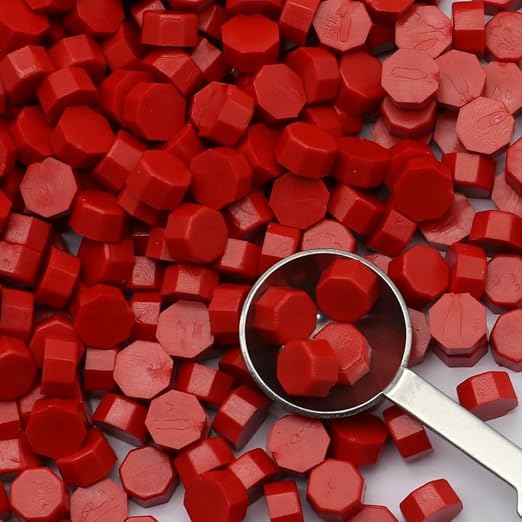 Crimson 300 Pcs Wax Seal Beads, Bright Red, Smokeless Odorless Non-Toxic Quick - Image 3