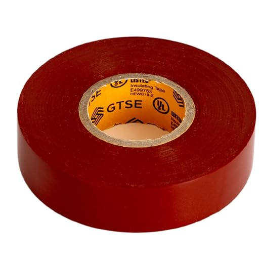GTSE Brown Electrical Tape, ¾ in x 66ft, 1PC, Strong Self-Adhesive PVC Insulation Vinyl Tape for Insulating, Repairing and Protecting Electrical