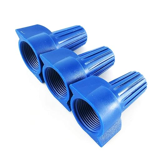 UL Listed Blue Winged Electrical Wire End Connectors Caps Bulk 100 Pack Large Twist-on Wire Connectors Nuts 14-6 AWG,HS P17 Type Screw Terminals