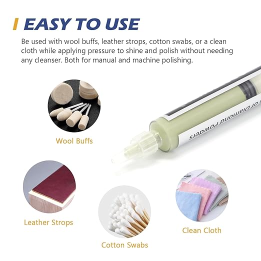 SCOTTCHEN Diamond Polishing Paste,1,200 Grit 10-20 Microns Lapping Compound with 50% Concentration of Diamond Powders for Jewelry, Metal, Ring, Glass, Coin,etc.-5 Gram