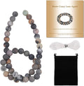 8mm Matte Crazy Lace Agate Bead, 15-Inch Matte Round Loose Stone Beads by THRELE