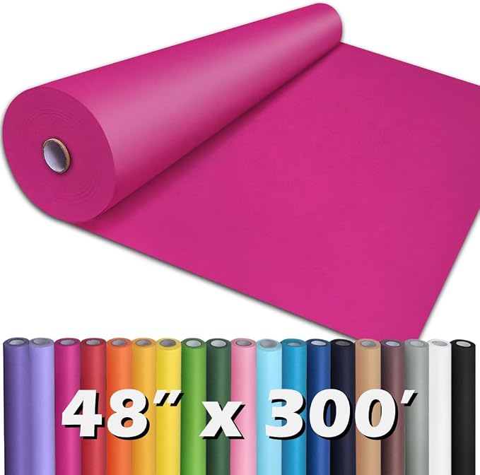PerkHomy Rose Red Kraft Paper Roll 48" x 3 by PerkHomy