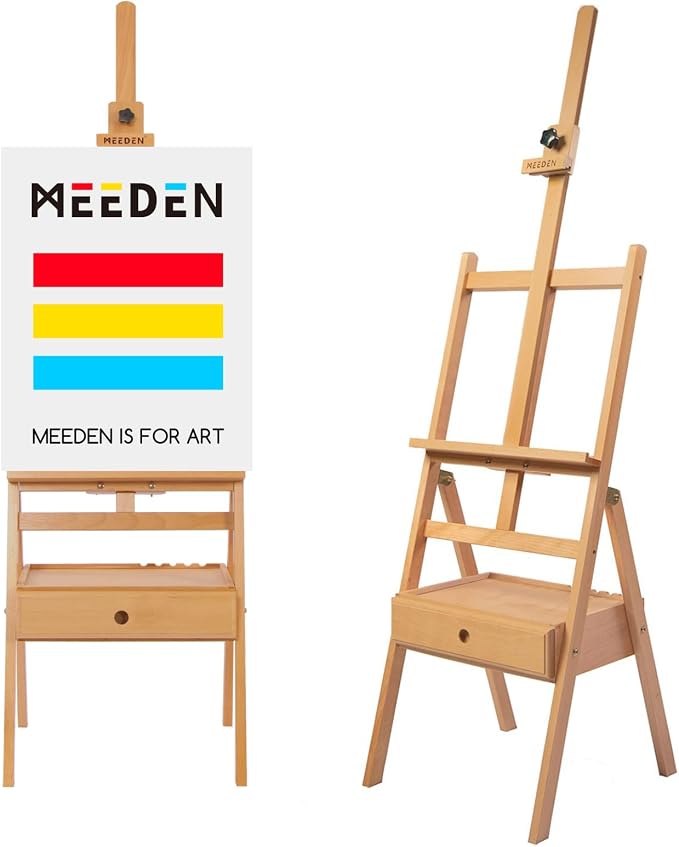 MEEDEN Painting Easel with Storage Drawer, Studio H-Frame Easel- Adjustable by MEEDEN
