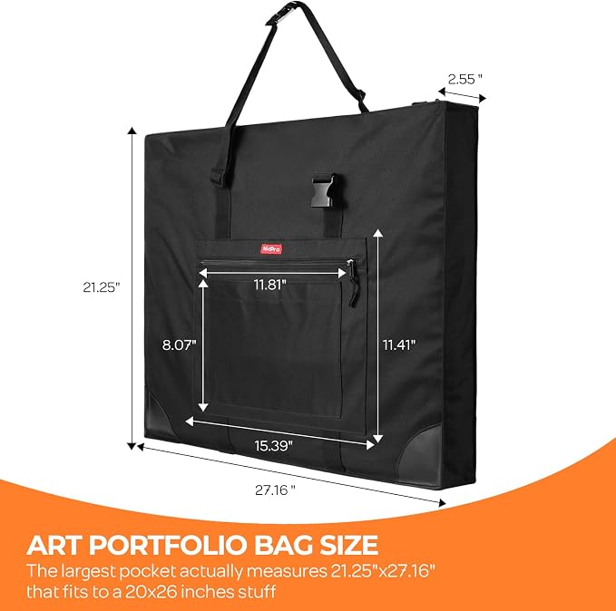 Nicpro Wide Gusset Art Portfolio Case 20 x 26”, Large Tote Bag - Image 2