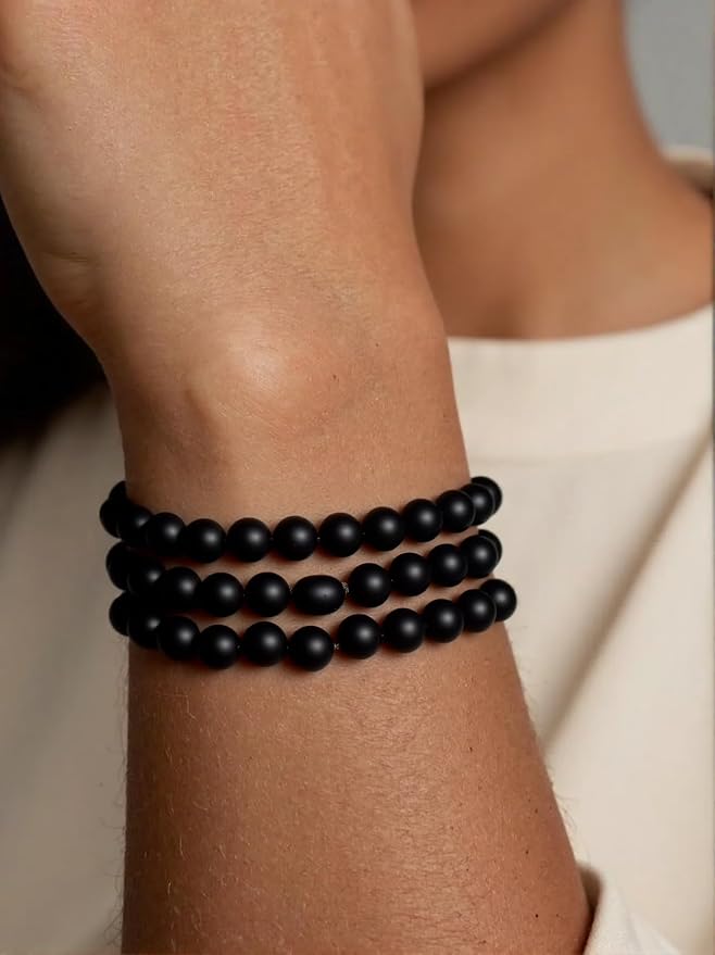 8mm Matte Black Onyx Bead, 15-Inch Matte Round Loose Stone Beads - Image 4