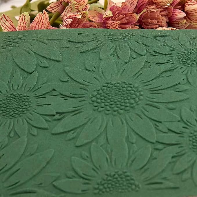 3D Plastic Embossing Folder Template Stereoscopic Sunflower Texture 5x7 Inch - Image 6