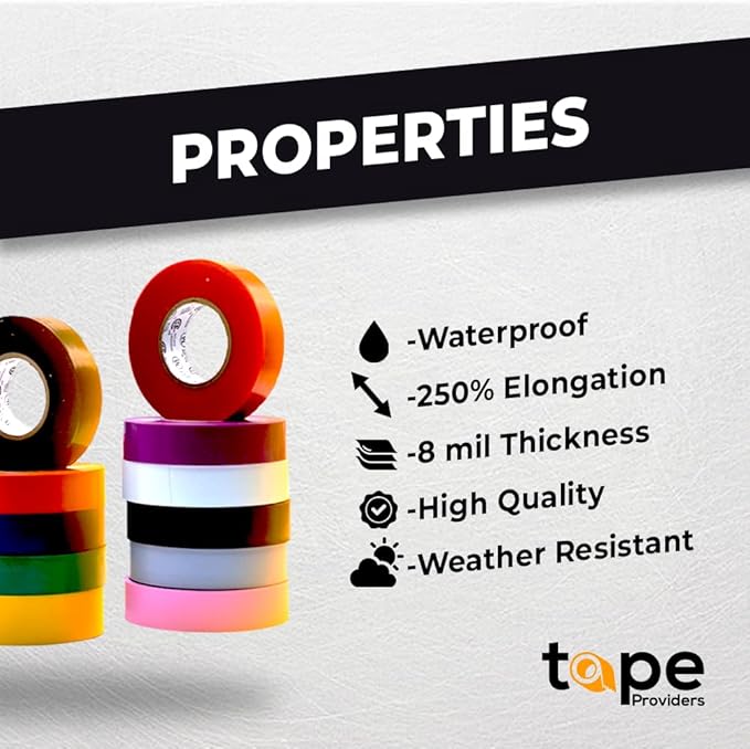 WOD ETC766 Professional Grade General Purpose Green Electrical Tape UL/CSA Listed core. Vinyl Rubber Adhesive Electrical Tape: 1 inch X 66 ft - Use at No More Than 600V & 176F (Pack of 1)