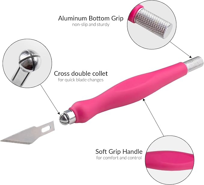 WA Portman 2-Piece Pink Craft Knife Set – Sharp, Durable Hobby Knife Set - Image 3