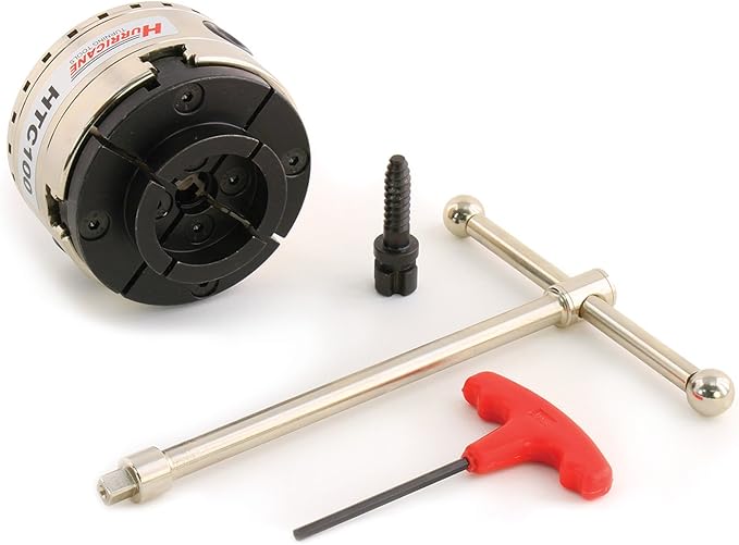HTC100, 4" Four Jaw Woodturning Chuck Kit, with 1 "x 8 TPI Insert and Dovetail Jaws, for Wood Lathes