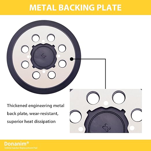 2 Pack 5 Inch Sander Pad Replacement, Metal Sander Backing Pad Compatible with DeWalt DWE6421 DWE6423 DCW210B, Sanding Pad for DWE64233 N329079 Random Orbital Sanders Parts