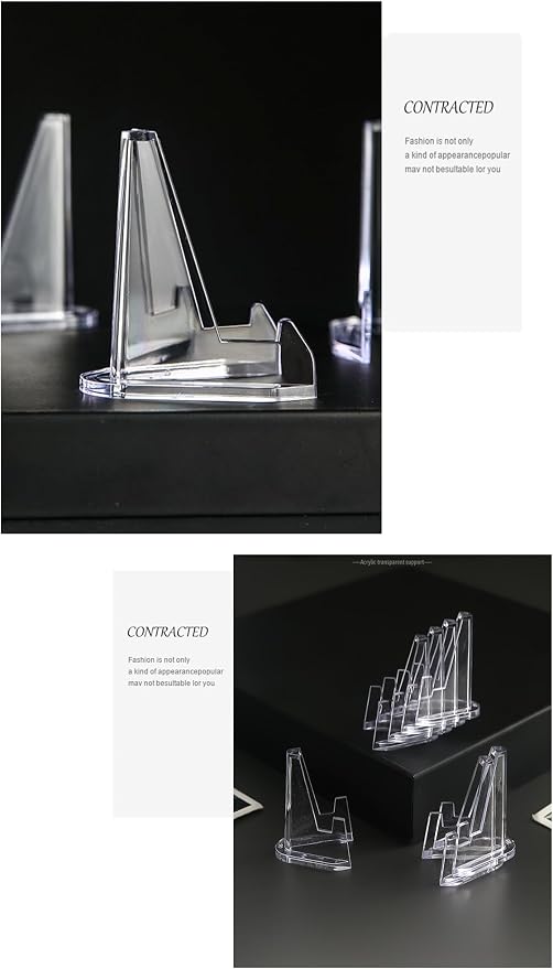 50 Packs Card Display Stand, 2.2 inch Acrylic Easel Mini Card Stand - Image 6