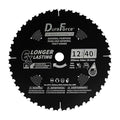 12 Inch 40 Tooth General Purpose ATB Saw Blade with 1 Inch Arbor & DuraGuard Nonstick Coating for Miter Saws and Table Saws