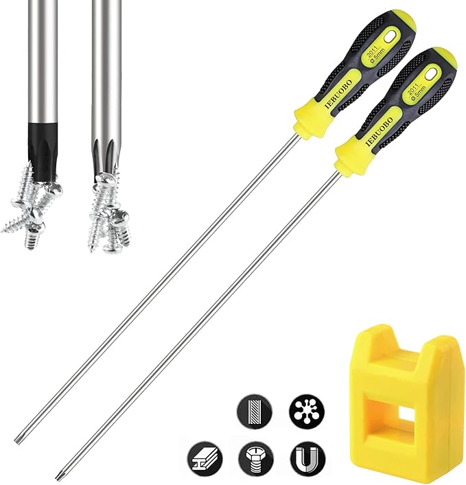 Extra Long Torx Screwdrivers Set, length 12-inch T10-T30, plus Long star Screwdrivers, Setwith Magnetizer/Demagnetizer Tool 6-Piece