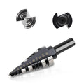 COMOWARE Step Drill Bit, 12 Sizes from 3/16" to 7/8", High Speed Steel Step Bit with 2 Straight Flutes, 3-Flat Shank, Steps Bits for Metal, Aluminum/Wood/Plastic/Iron, Unibit for Electricians & DIY