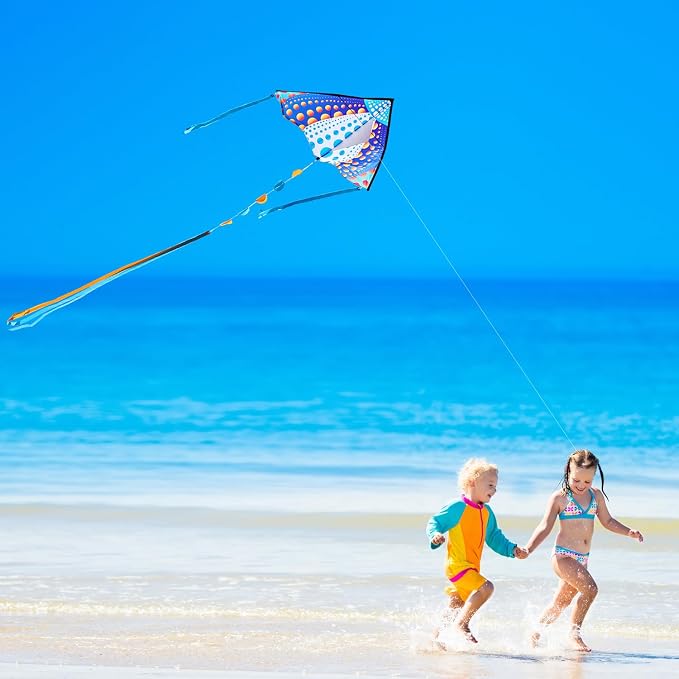 HONBO Large Delta Kite for Kids & Adults, Extremely Easy to Fly Kite for Beach - Image 5