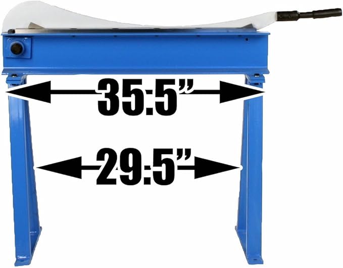 Erie Tools Manual Guillotine Shear 32" x 16 Gauge Sheet Metal Plate Cutting Cutter w/Stand