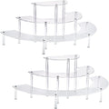 HENABLE Acrylic Display Risers, 3 Tier Clear Cupcake Perfume Stand Organizer by HENABLE